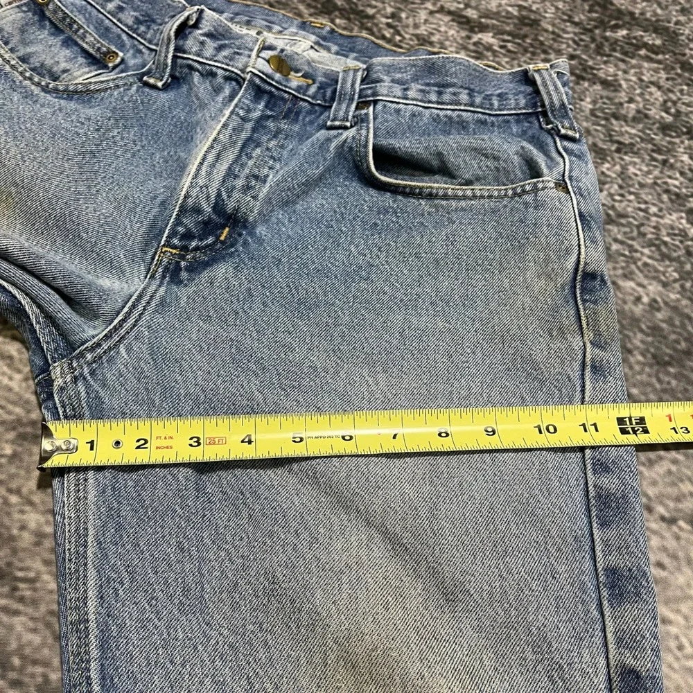 Carhartt Jeans Mens 34x30 Blue Faded Straight Traditional Fit‎ B480 DVB
